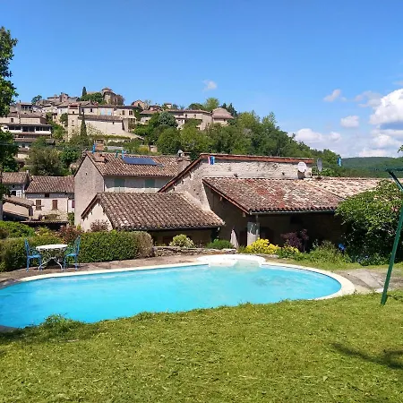 Villa Au Coeur De - Magnifique En Pierres Pour 7 Personnes - Piscine Privee - Poele - Vue Imprenable Sur Le Village - Jardin - Garage Bruniquel